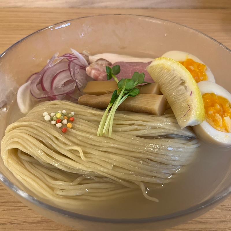 しみじみ食べるシジミ水つけ麺+麺大盛(ayairo RAMEN)