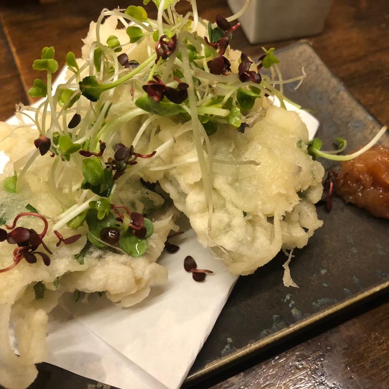 はも揚げ(蕎麦石はら 学芸大学店)