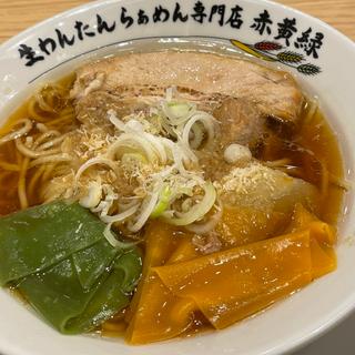 帆立出汁　わんたんらぁめん(人類みな麺類系列生わんたんらぁめん 赤黄緑 フォレストモール京田辺店)