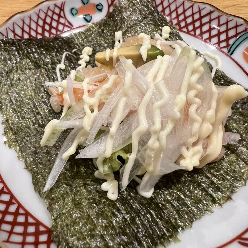 手巻きえびアボカド(すし食堂 ito)