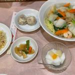 エビそば+半チャーハン