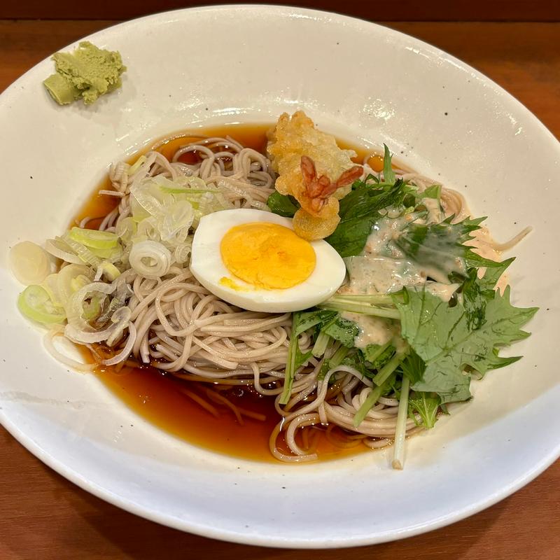 冷し胡麻だれそば(そば うどん 元長)