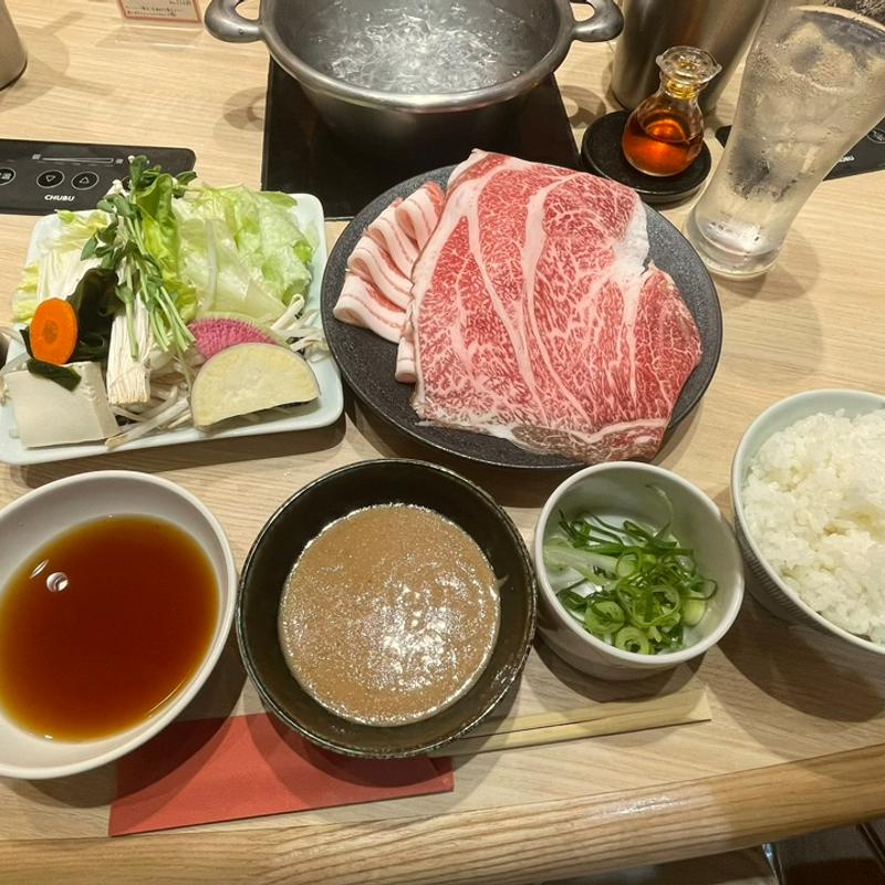 20食限定　お肉たっぷり満腹セット（黒毛和牛ロース、豚バラ）180g(ひとりしゃぶしゃぶ七代目松五郎)