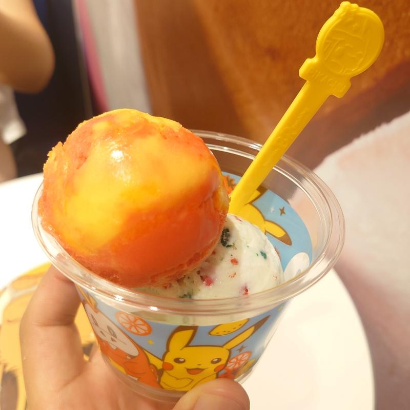 ピカチュウとホゲータのフルーツアイス(サーティワンアイスクリーム 上野マルイ店)