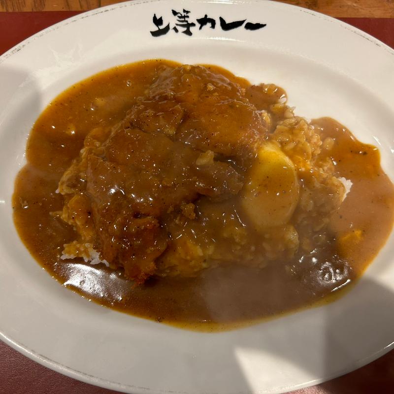 トンカツ温玉のせカレー(上等カレー 渋谷本店)