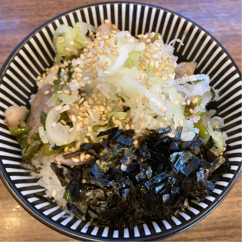 ミニネギ塩丼(つけめん がふ)