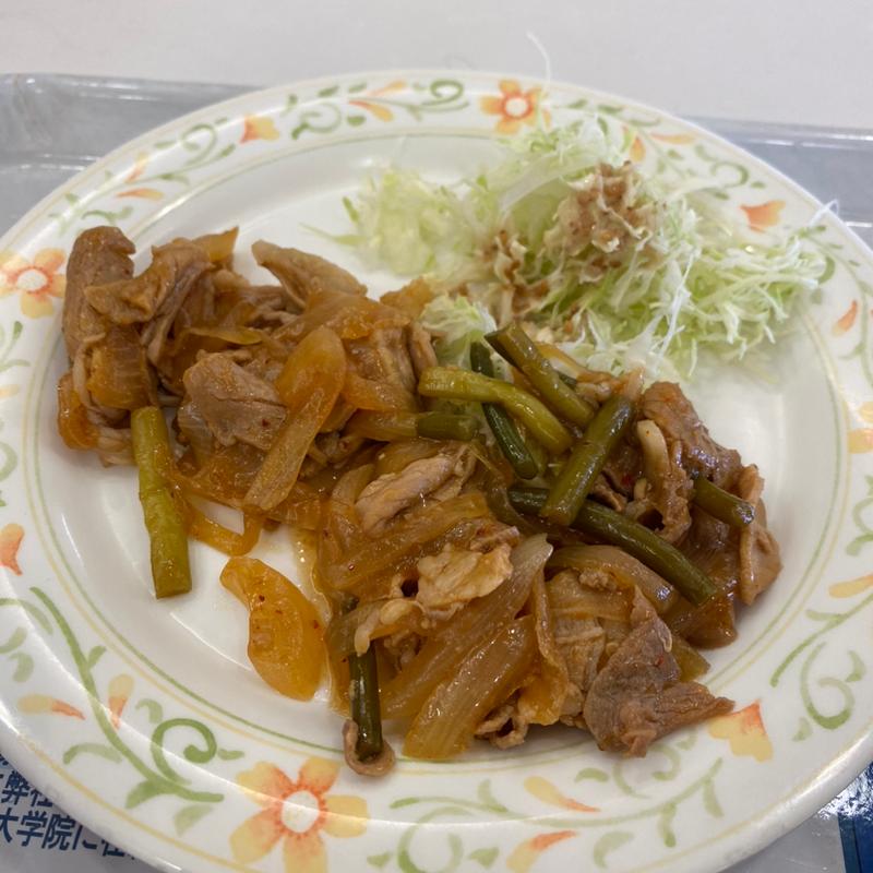 豚肉とニンニク芽のソテー(ビッグさんど)