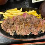 熟成赤身牛ステーキL定食 わさびだし醤油味