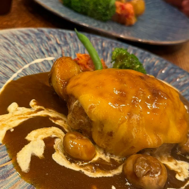 森のきのこハンバーグ(俺のハンバーグ 渡なべ)