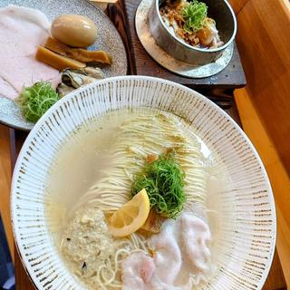 牡蠣そば 釜飯セット 全盛(華塩)