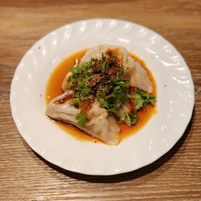 パクチー薫る麻辣水餃子 3個(日式飲茶 点心の気持ち)