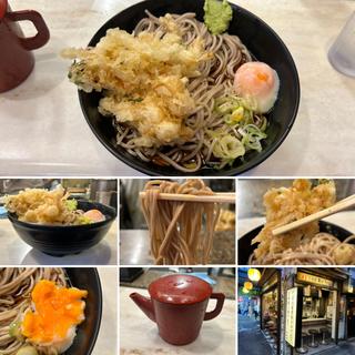 冷し天玉そば大盛り(かめや 新宿店 )