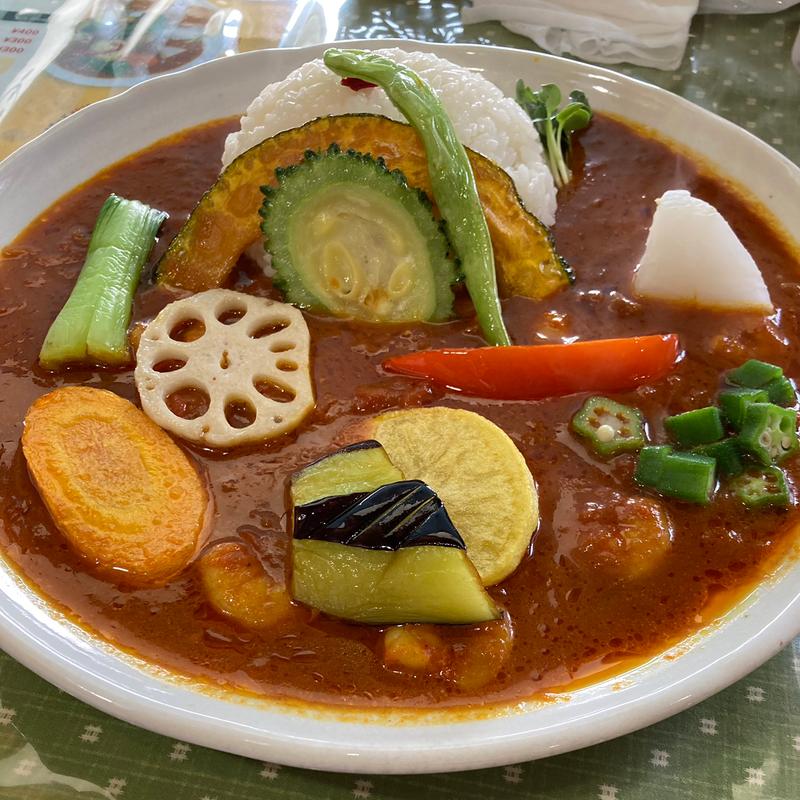 シュリンプカレー　野菜トッピング(小林カレー)