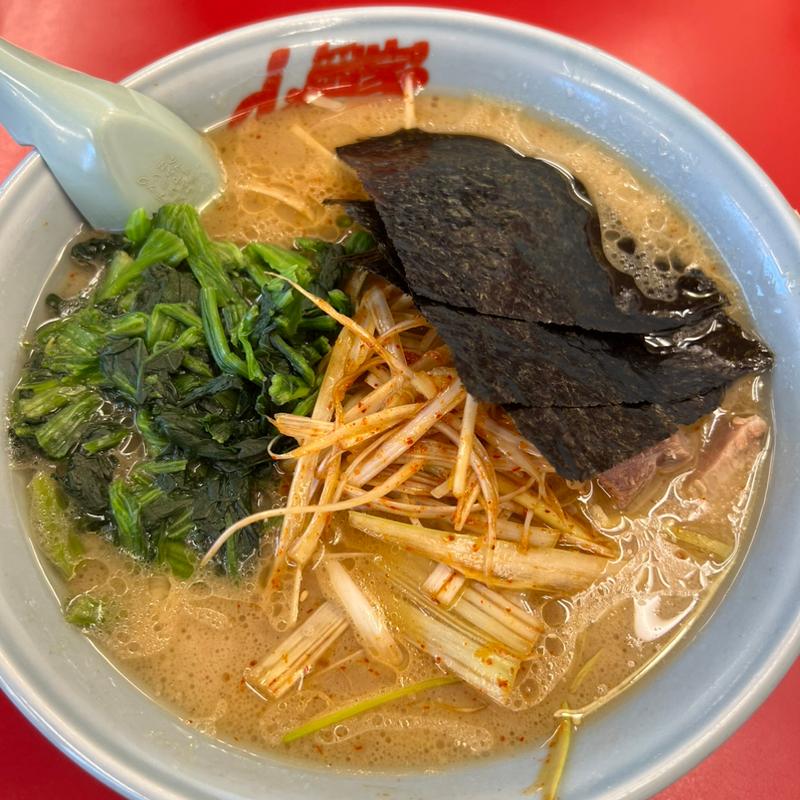 ピリ辛ネギ醤油ラーメン　ほうれん草TP(ラーメン山岡家 恵庭店)