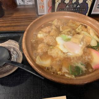 特製旨辛つくね入りなべ焼きうどん(本格手打ちうどん かんたろう)