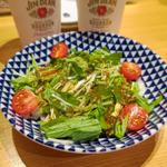 水菜とオニスラのヤミツキサラダ(鮨・酒・肴 杉玉 大船)