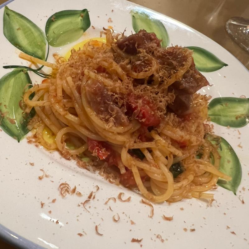 コースパスタ(マグロとマグロのカラスミ)(TRATTORIA TSUYUZAKI)