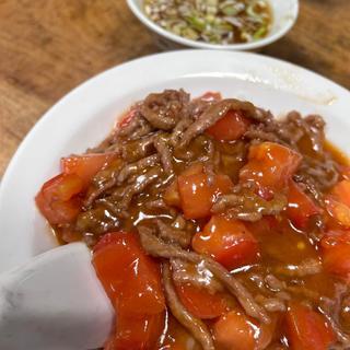 牛肉とトマトの中華丼