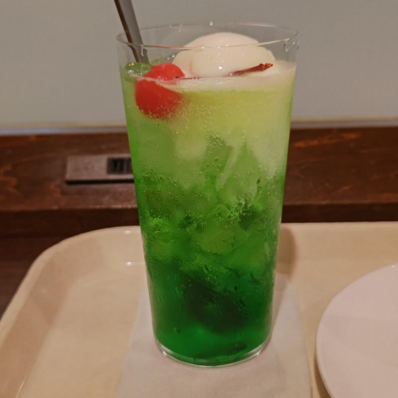 メロンクリームソーダ(イタリアン・トマト Café Jr. 戸塚駅西口店)