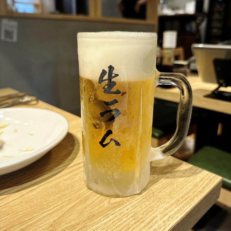 サッポロ黒ラベル 生中(生ラムかんな 恵比寿店)