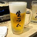 サッポロ黒ラベル 生中(生ラムかんな 恵比寿店)