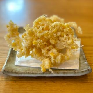 とうもろこしの天ぷら(山形蕎麦茶寮 月の山)