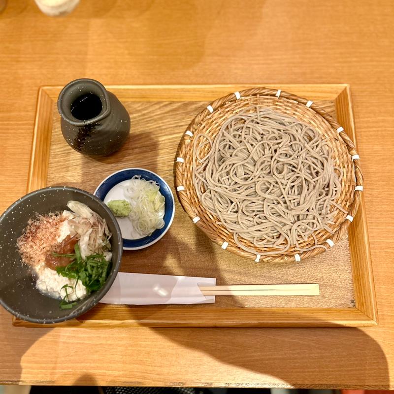 豆富と梅のつけ汁そば(そばと天ぷら 石楽 MARK IS みなとみらい店)