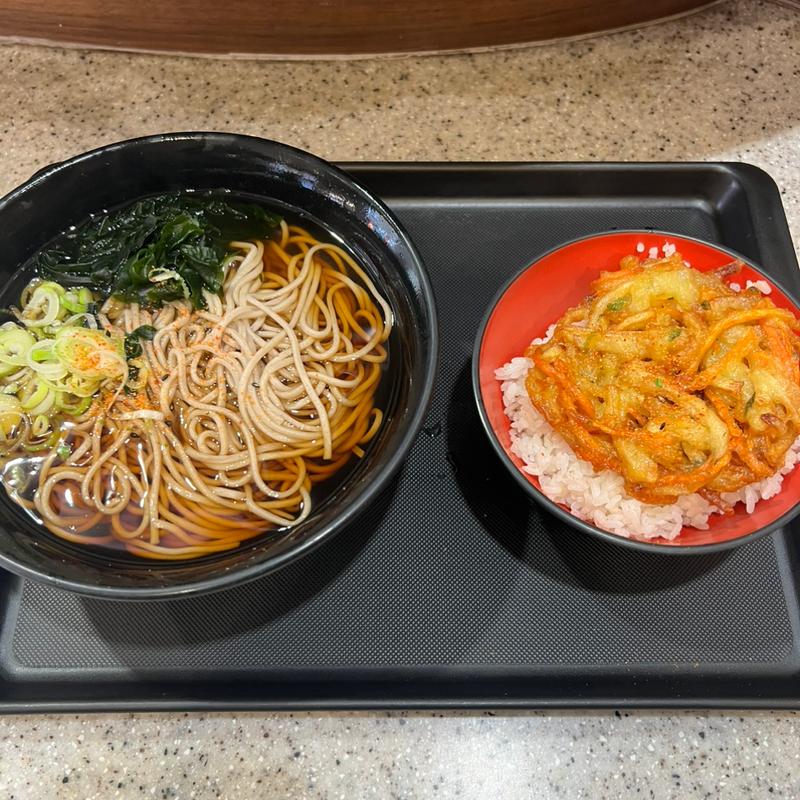 ミニかき揚げ丼セット(名代 富士そば 浅草店 )