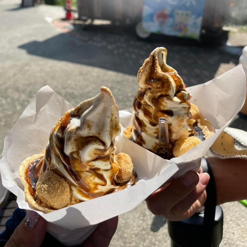 信玄餅ソフトクリーム(道の駅南きよさと )