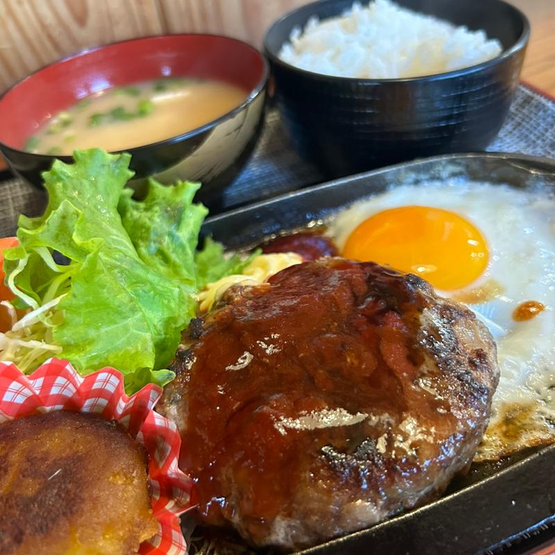 ハンバーグ定食(西食堂)