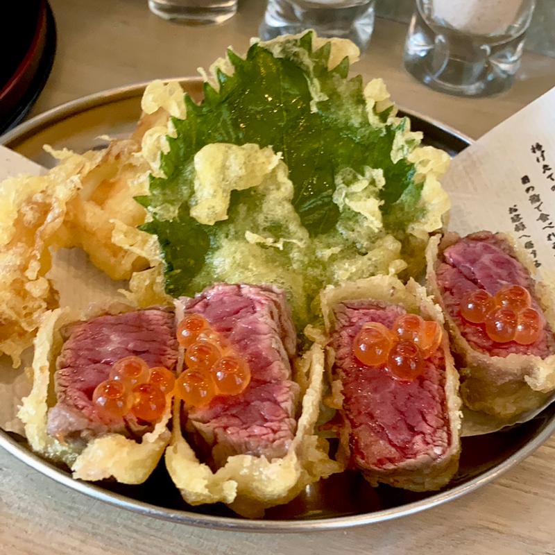 肉天スペシャル定食(天ぷら きたよし 布施店)