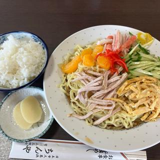 冷やし中華大盛り+半ライス(ちんや食堂 )