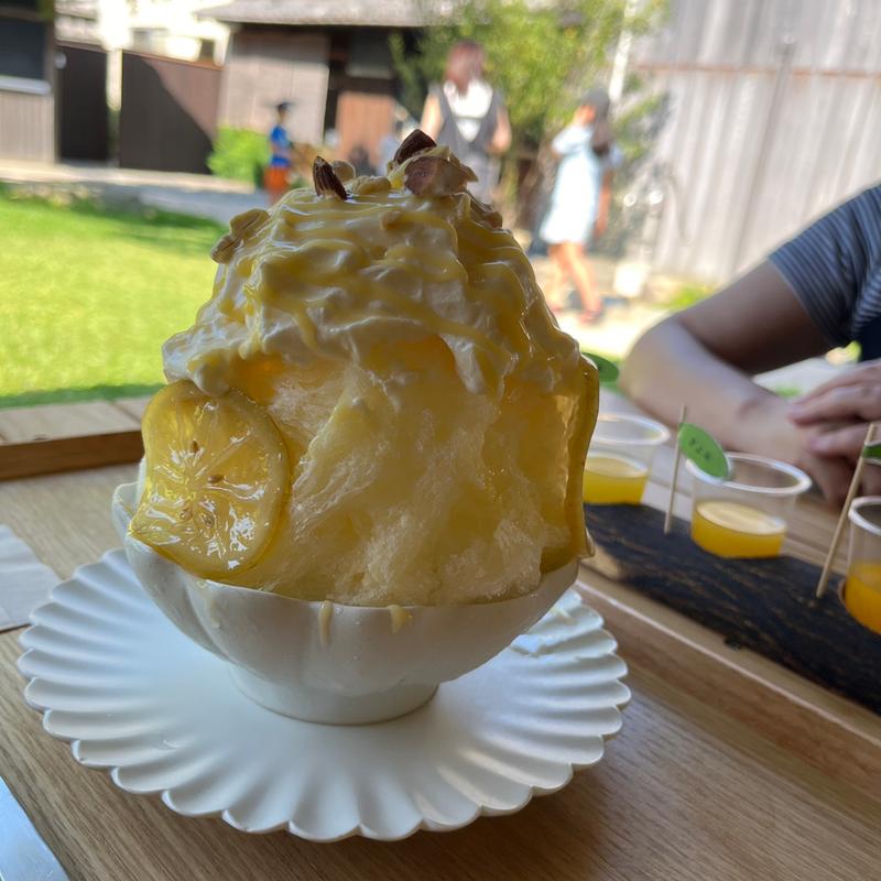 はちみつレモンのかき氷(伊藤農園ショップ みかんの木)