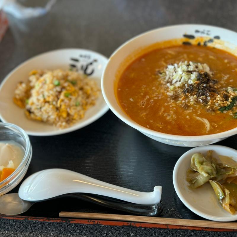 Cセット　担々麺　ミニチャーハン　杏仁豆腐　ザーサイ(四川名菜　天心 )