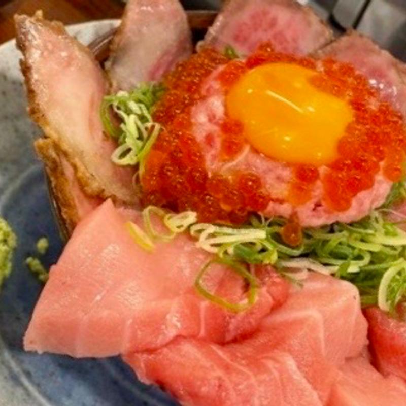 ねぎとろローストビーフこぼれ丼(こたや)