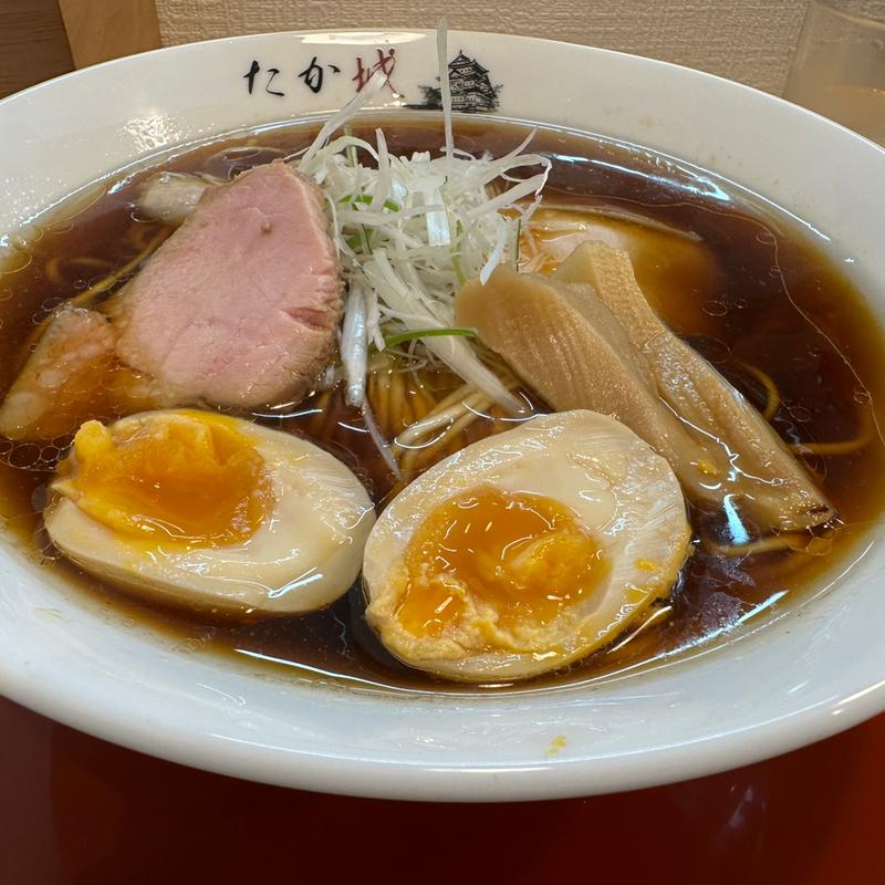 煮卵入り醤油中華そば(自家製麺中華そば たか城)