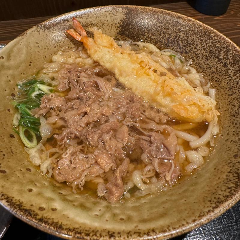 肉天うどん(うどんばか　十三東口店)