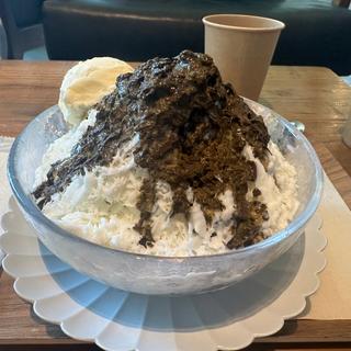 ミルクかき氷 ほうじ茶(cafe glitter（カフェグリティア）)