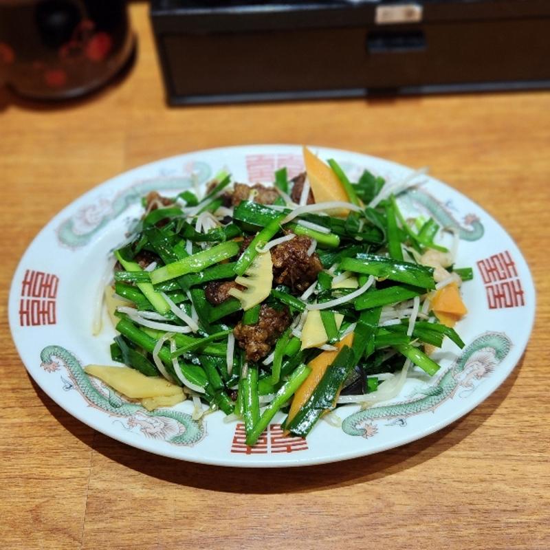ニラとレバーの炒め(丸正餃子店 阪奈店)