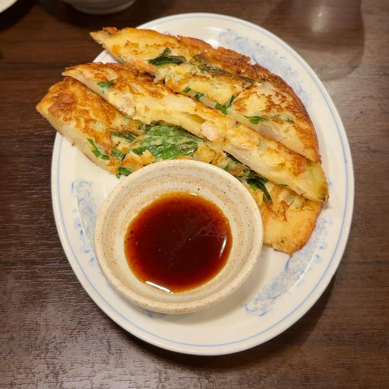 海鮮ニラチヂミ(韓激 京成曳舟店)