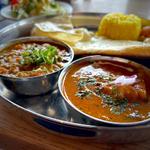南インド風野菜カレー＆キーマカレー