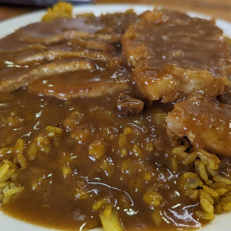 ドライカツカレー 大盛り ポークソテー ルー追加(カレーショップ きしばた )