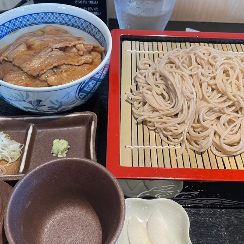 豚丼セット(盛りそば）(soba 晴風)