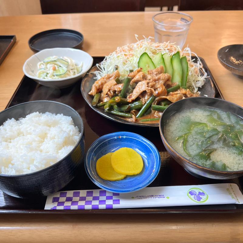 無臭にんにくの芽と豚肉の焼肉定食(朝比奈食堂 )