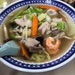 野菜スープワンタン入り
