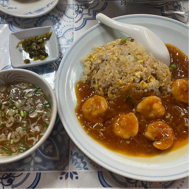 エビチリチャーハン(寿門飯店)