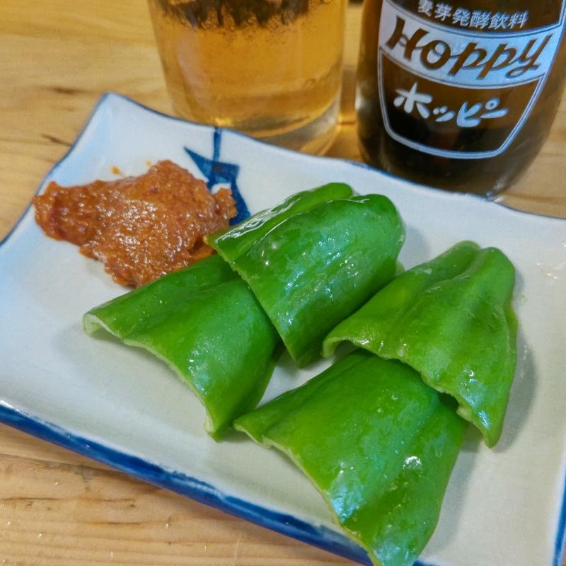 味噌ピーマン(大衆酒場 BEETLE 野毛)