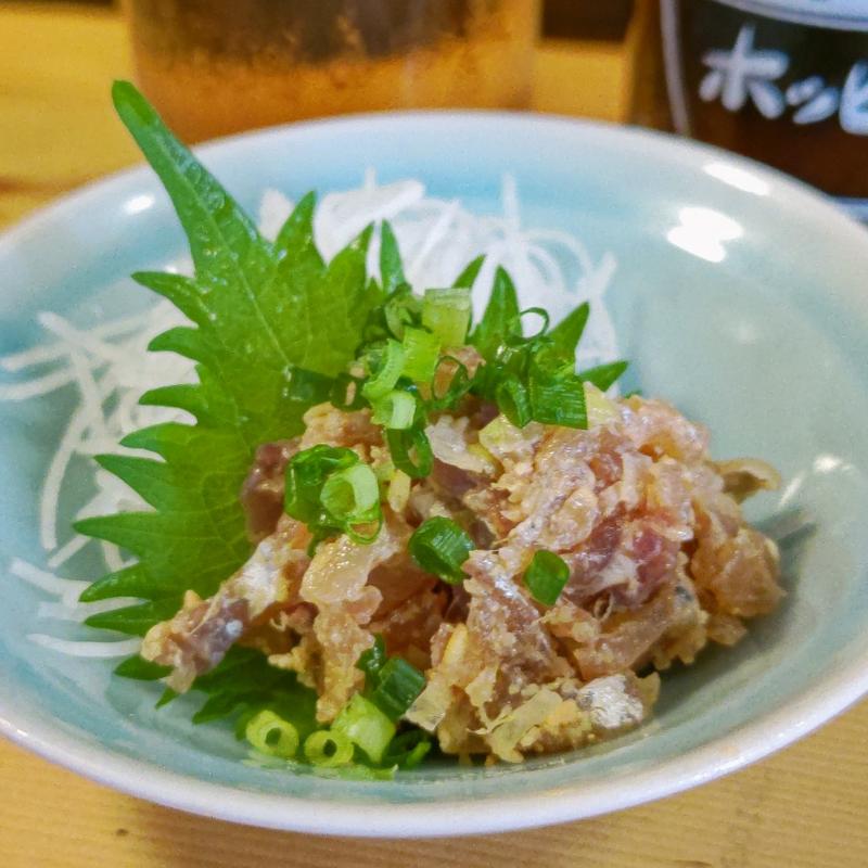 生鯵なめろう(大衆酒場 BEETLE 野毛)