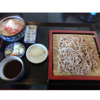 まぐろねぎとろ丼セット(吉田屋 蕎麦屋)