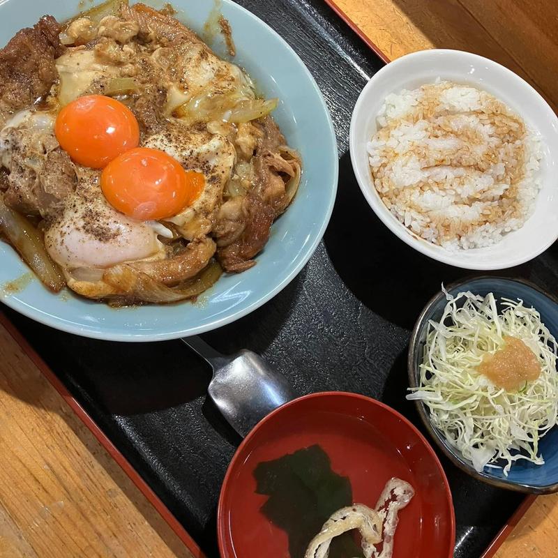 切り落としチャーシュー卵飯 大盛り(竹清食堂)